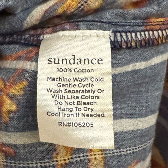 Sundance Size Small Dark Romantic Floral Ruffle Peasant V Neck Blouse - Picture 14 of 14